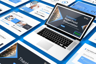 do modern powerpoint presentation, business pitch deck presentation in 24 hours