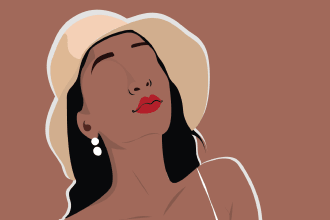 draw high quality faceless portrait illustration