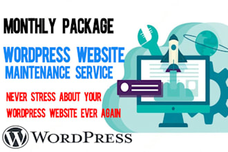 do monthly wordpress website management and maintenance support