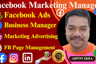 facebook marketing manager and marketing advertising