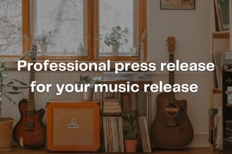 write a press release for your single, ep or album release