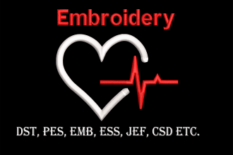 do convert image to digitizing embroidery dst, pes, emb file