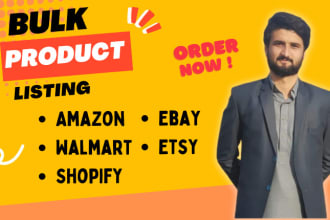 do bulk product listing uploading on your amazon walmart shopify ebay etsy store