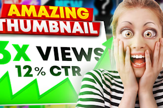 do a eye catching youtube thumbnail