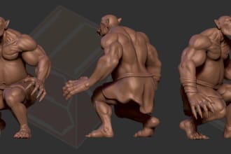 make 3d character sculpting in zbrush for 3d printing and games