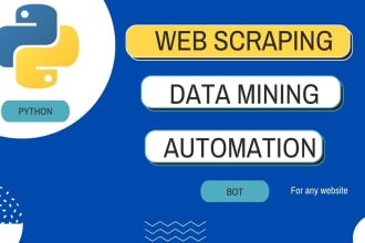 do web scraping, automation, bot
