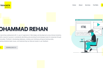 build a business, portfolio and landing page website on reactjs nextjs