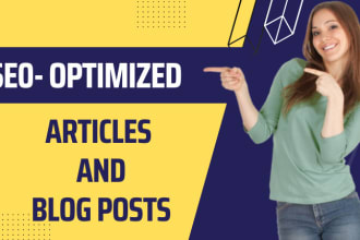 write SEO optimized articles and blogposts