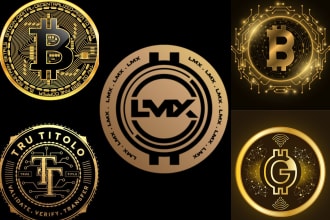 design creative crypto, bitcoin, nft ,metaverse token logo