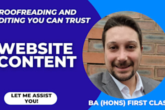 proofread, edit and enhance your website content