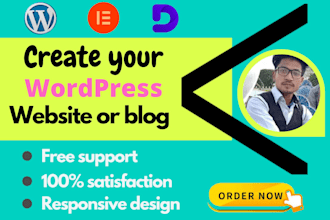 create a wordpress website, blog website, and business website