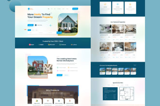 do material web ui ux design, landing page, real estate web, mobile app design