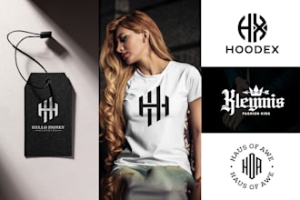 do luxury clothing fashion brand, monogram and apparel fashion logo design