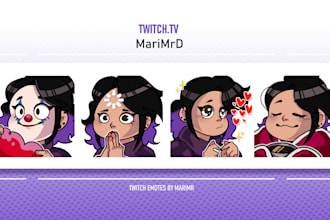 create cartoon emotes for twitch
