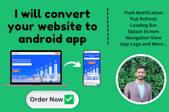convert your website into a high quality android app, fast and professional