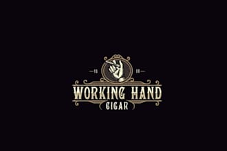 do awesome modern best quality cigars and accessories logo in 1 day