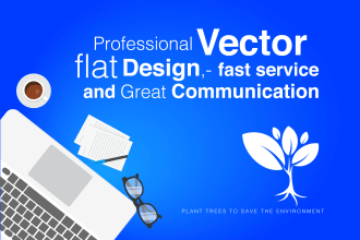 create professional flat design vector illustrations