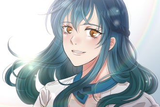 convert your photo into manhwa style illustration