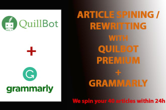 spin or rewrite your article with quillbot and proofread with grammarly