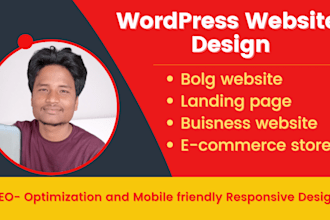 design and develop full responsive wordpress website for you