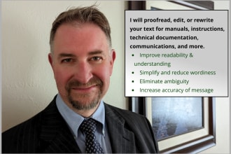 rewrite your manual, instructions, or other text for an english audience