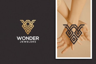design abstract, jewelry shop front logo professionally