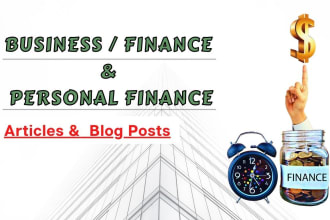 write finance articles and blogs