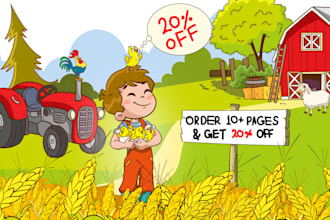 design professional children book illustration