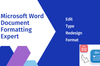 type, edit, format and design your word document