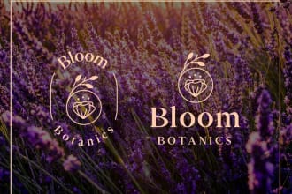 create a floral feminine spa flower fashion logo for you