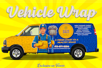 do a custom car wrap design, van wrap design and car wrap