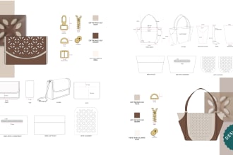 design bag, leather handbags and do tech pack with all the needed details