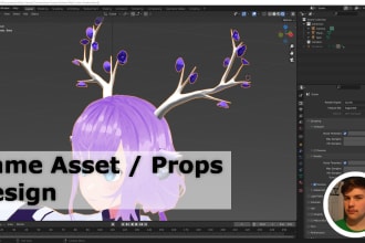 make low poly game ready assets and props for your game or vtuber environment