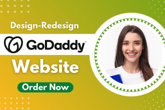 design or redesign godaddy website with godaddy builder