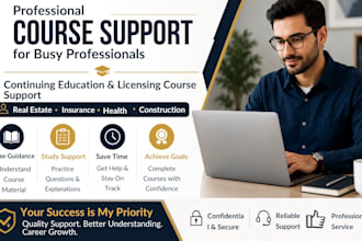 provide support for mortgage, real estate, insurance, ce, and compliance courses