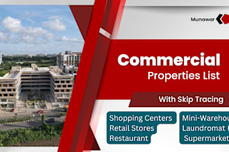 provide commercial properties list with skip tracing