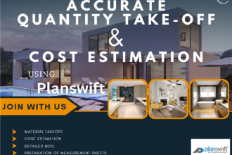 do material takeoff and cost estimation on planswift