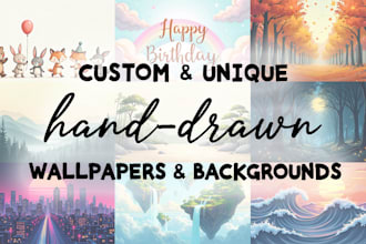 draw custom digital wallpaper, background, creative and unique art