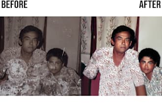 restore old photo restoration fix repair retouch colorize old photo
