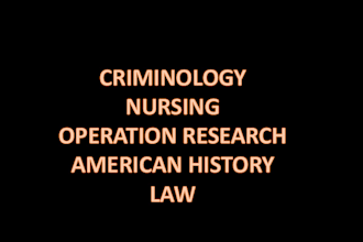 do criminology, law, american history and operation research