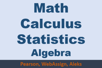 assist in math, calculus, mathematics and statistics