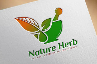 design pharmacy herbal healthcare medical logo