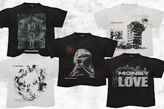 design y2k grunge streetwear graphics for tees, hoodies and merch