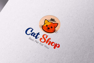 design amazing pet cat dog animals logo for your clinic shop