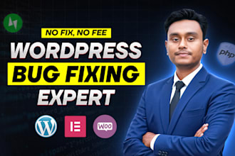 fix wordpress issues, woocommerce bug, wordpress errors, elementor bug