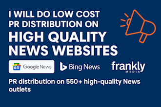 do low cost PR distribution on high quality news websites