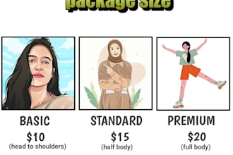 make a freestyle portrait artist for you