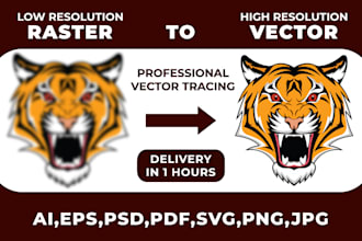 do vector tracing, logo tracing,