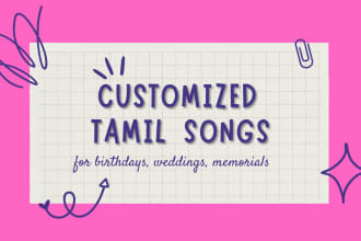 create a personalized tamil song for weddings, birthdays, and special occasions