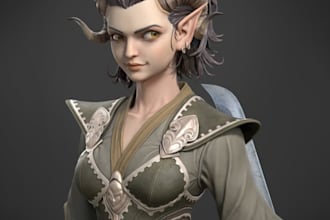 do 3d model and character design, 3d character modeling